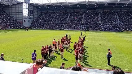 Hearts' celebrations at Tynecastle