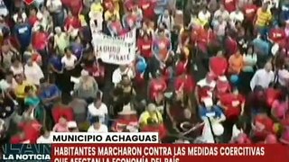Pueblo revolucionario del mcpio. Achaguas en el edo. Apure marchan en apoyo del Pdte. Nicolás Maduro