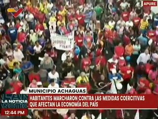 Pueblo revolucionario del mcpio. Achaguas en el edo. Apure marchan en apoyo del Pdte. Nicolás Maduro