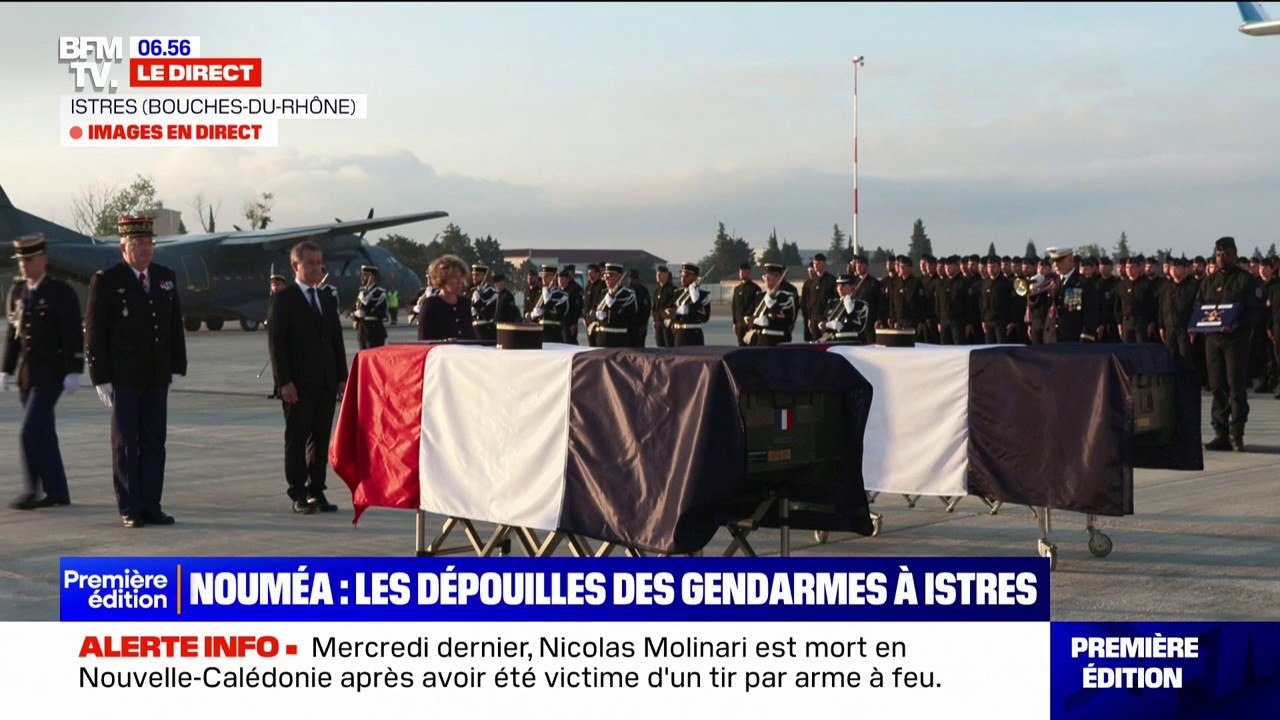 Nouvelle-Calédonie: Gérald Darmanin rend hommages aux deux gendarmes tués lors des émeutes