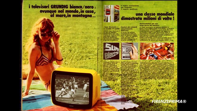 Grundig  Revue Programma 1976. Per il  mercato italiano.  Edizione speciale Aprile 76