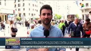 Españoles manifiestan contra la ultraderecha