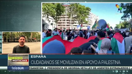 Españoles se movilizan en apoyo al pueblo palestino