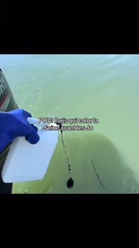 Paris se prépare pour les J.O. en colorant l'eau de la Seine. J'imagine qu'ils vont dire que ce colorant n'est pas nuisible pour l'environnement...