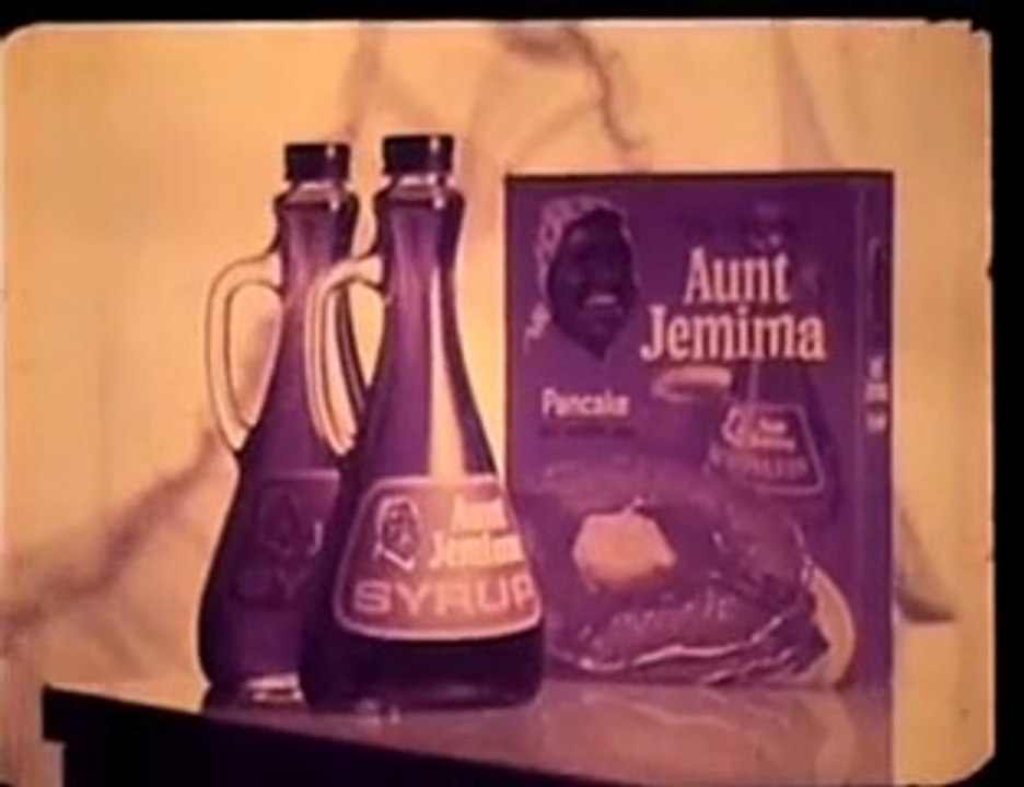 1960s Aunt Jemima syrup TV commercial - cute kids eating the syrup from ...