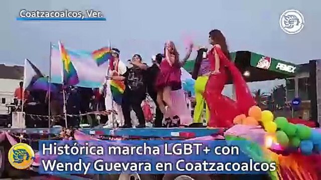Histórica marcha LGBT+ con Wendy Guevara en Coatzacoalcos