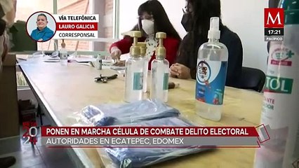 Autoridades realizan operativo de seguridad para combatir delitos electorales en Ecatepec, Edomex