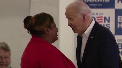 바이든, 경합주 조지아 방문..."트럼프는 나쁜 패배자" / YTN