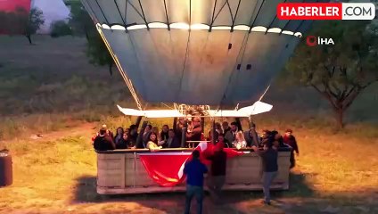 Kapadokya'da 19 Mayıs kutlamaları gökyüzünde başladı