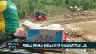 Lewati Medan Ekstrem, Kostrad Salurkan Bantuan untuk Korban Banjir Bandang di Luwu
