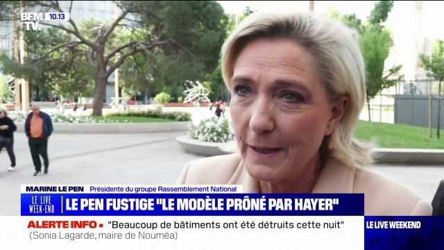 Européennes: Marine Le Pen fustige le modèle européen prôné par Valérie Hayer , en déplacement à Madrid
