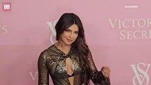 Priyanka Chopra shows off her curves in see-through black jeweled dress as she joins beauties at Victoria's Secret 'The Tour' promotional event in NYC