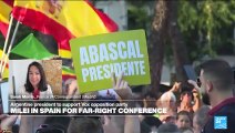 Argentine president Javier Milei in Spain for far-right conference