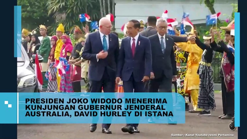 PRESIDEN JOKO WIDODO MENERIMA KUNJUNGAN GUBERNUR JENDERAL AUSTRALIA, DAVID HURLEY DI ISTANA