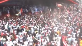 प्रयागराज में कांग्रेस और सपा की रैली में हंगामा, कार्यकर्ता हुए बेकाबू, बिन भाषण दिए लौटे राहुल-अखिलेश