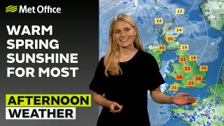 Met Office Afternoon Weather Forecast 19/05/24 - Sunny day for most