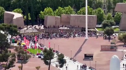 Fracaso en la manifestación contra Milei y el Viva de Vox convocada por la izquierda.