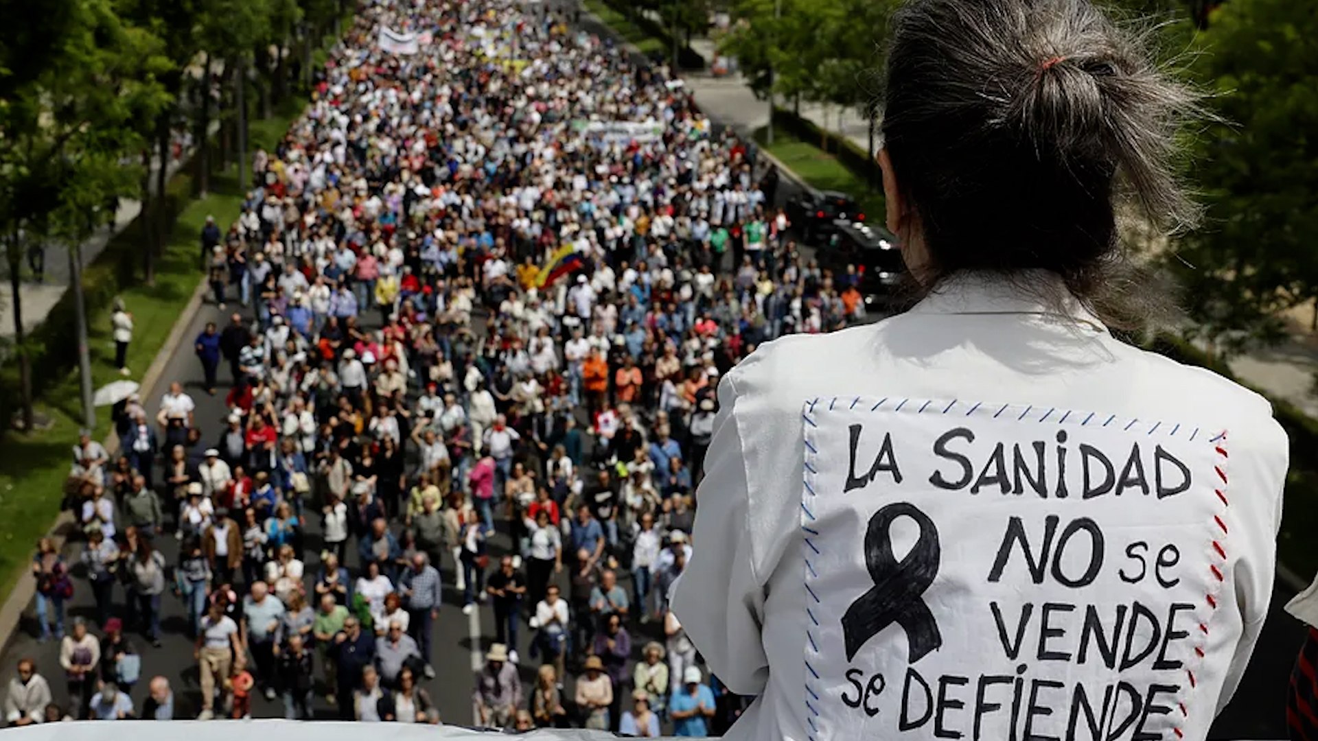 Nueva manifestacin en el centro de Madrid en defensa de la sanidad pblica