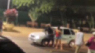 Homem estoura para-brisas de veículo em Cruzeiro do Oeste durante briga