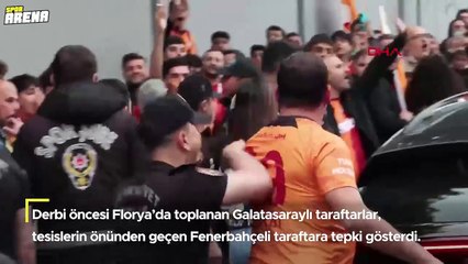 Galatasaray - Fenerbahçe derbisi öncesinde kadın taraftara tepki! Su şişesi fırlatıldı...