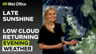Met Office Evening Weather Forecast 19/05/24 - Dry night, cloud developing in east