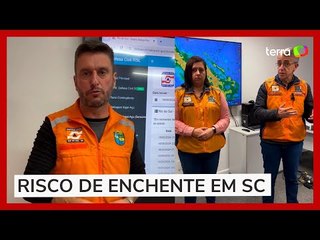 Chuvas acendem sinal de alerta em cidades de Santa Catarina