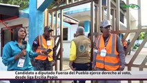 Candidato a diputado Fuerza del Pueblo ejerce su derecho al voto en liga Ercilia Pepín SFM