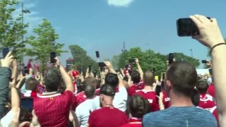 Liverpool fans in full voice for Klopp's final Anfield arrival