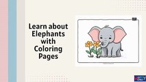 Learn about Elephants with Coloring Pages