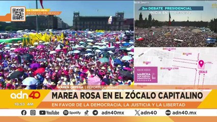 Hasta el momento hay más de 50 mil personas reunidas en el zócalo