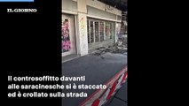 Ex supermercato in via dei Missaglia: cade un controsoffitto