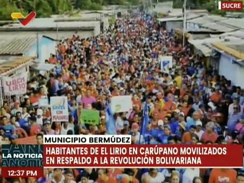 Pueblo sucrense se movilizó para repudiar las medidas coercitivas impuestas por el imperio
