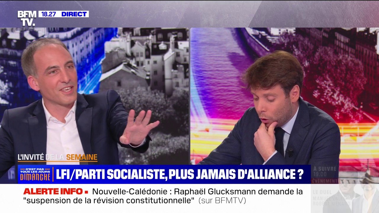 Pour Raphaël Glucksmann, une union de la gauche est possible mais "sans Jean-Luc Mélenchon"