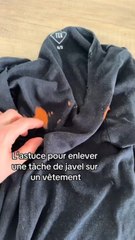 L’astuce pour enlever une tache de javel