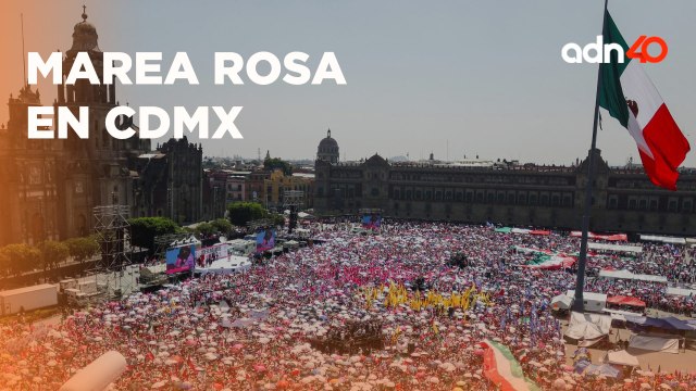 Así se llevó a cabo la marcha Marea Rosa en en Zócalo de la Ciudad de México