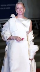 Uma Thurman éblouissante sur le tapis rouge de la Première de Oh Canada à Cannes