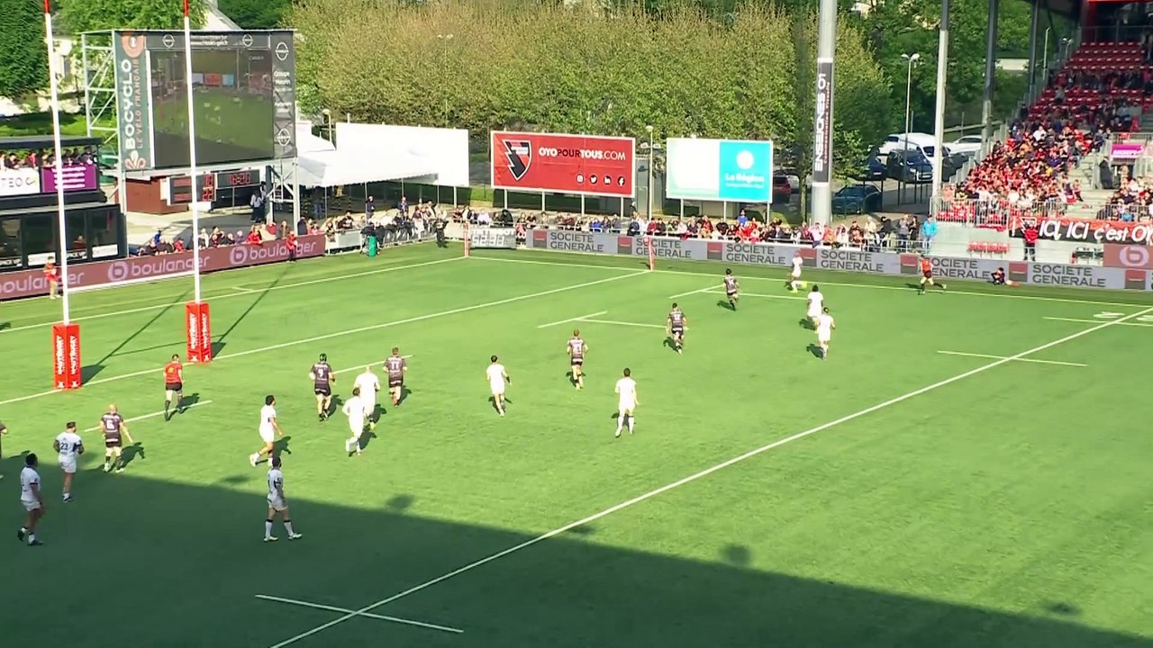 TOP 14 - Essai de Jiuta WAINIQOLO (RCT) - Oyonnax Rugby - RC Toulon