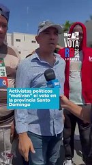 Activistas políticos "motivan" el voto en la provincia Santo Domingo