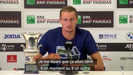 Rome - Zverev : "Je peux me remettre à rêver"