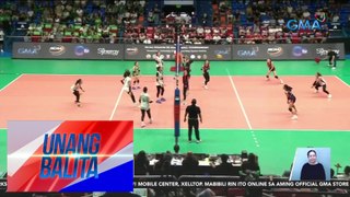 Benilde Lady Blazers, panalo sa game 1 ng NCAA Season 99 Women's Volleyball Finals kontra Letran Lady Knights | Unang Balita