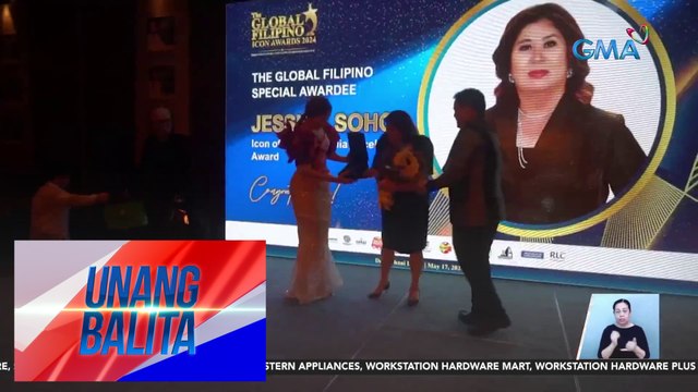 Jessica Soho, ginawaran ng Icon of Filipino Media Excellence award sa The Global Filipino Icon Awards 2024 sa Dubai | Unang Balita