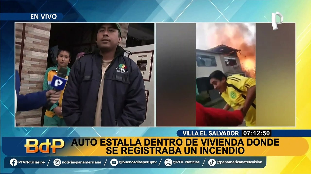 Corto circuito originado por llovizna habría ocasionado explosión de balón de gas de auto en VES