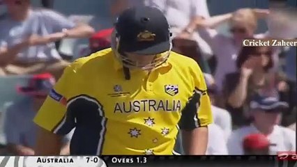 Shoaib Akhtar vs Mathew Hayden - Fastest spell vs Australia World Cup 2003
