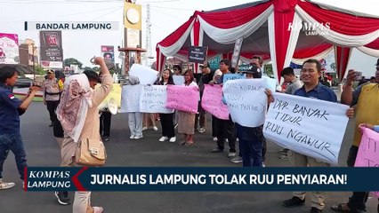 Jurnalis Lampung Turun ke Jalan Tolak RUU Penyiaran!