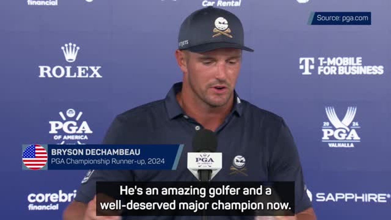 DeChambeau 'proud' despite falling short of PGA Championship win