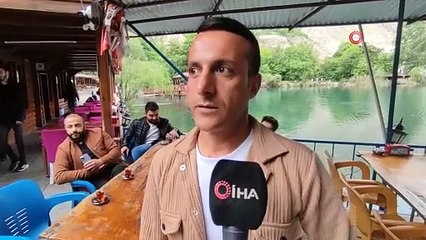 Dağların arasındaki ''yeşil cennet'' ziyaretçi akınına uğruyor