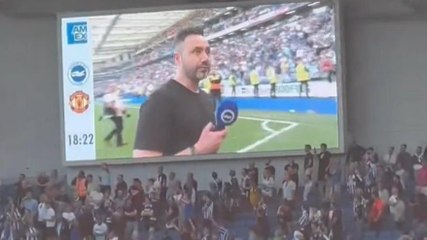 Video, De Zerbi acclamato dai tifosi del Brighton: non riesce a parlare