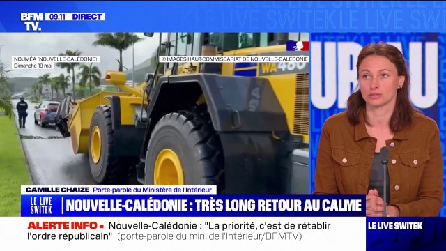 La priorité, c'est de rétablir l'ordre républicain en Nouvelle-Calédonie assure la porte-parole du ministère de l'Intérieur, Camille Chaize