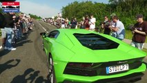 Supercars leaving Car Show! - Revuelto, TwinTurbo Huracan, NSX, 1060HP Turbo S, Aventador S,