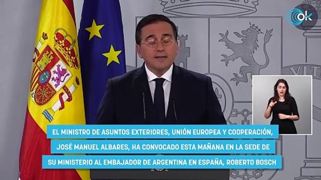 Albares convoca al embajador argentino y amaga con romper relaciones tras las declaraciones de Milei